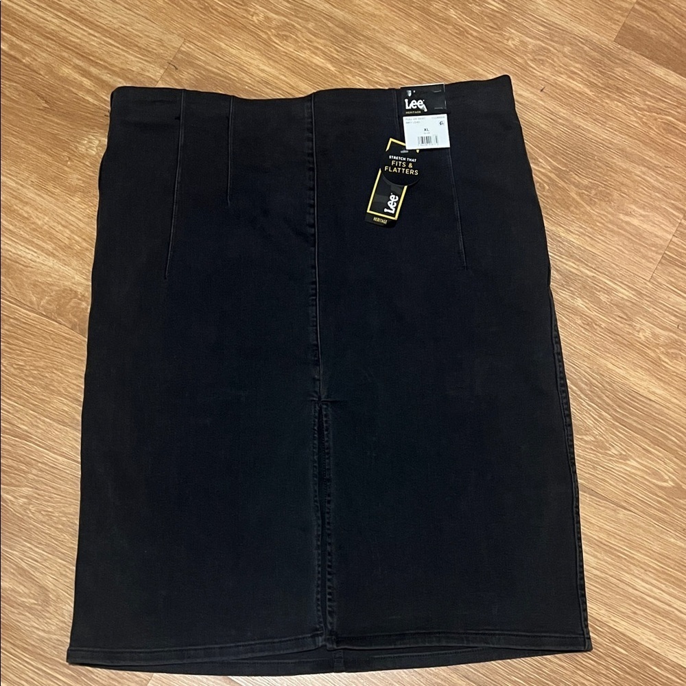 Lee Women's Classic dark gray Pencil Skirt XL elastic waist